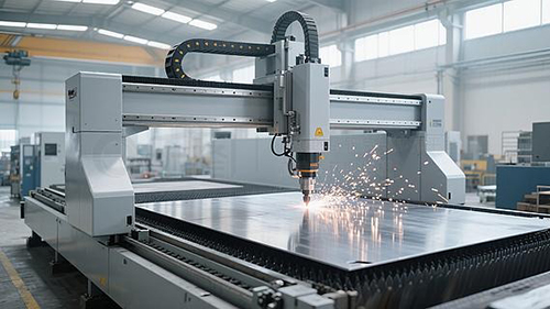 Fiber laser cutting machine processing metal sheets for VR Charging Cart frame