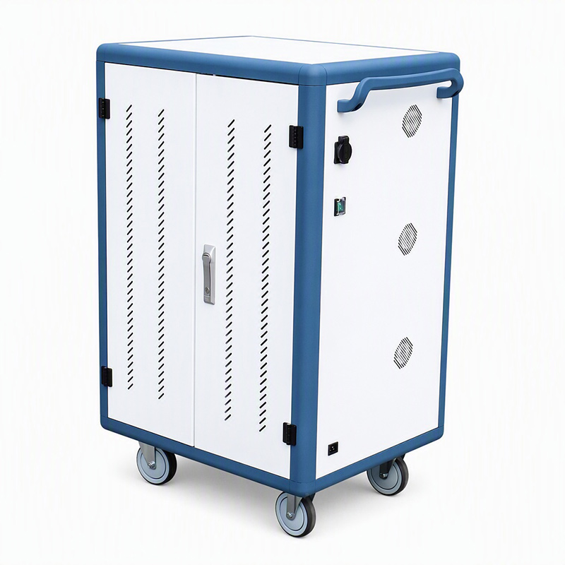 AD Aluminum alloy Series 36 way AC charging notebook charging cart with Drawer