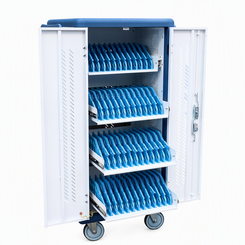 AD Aluminum alloy Series 48 way AC charging charging cart with Drawer