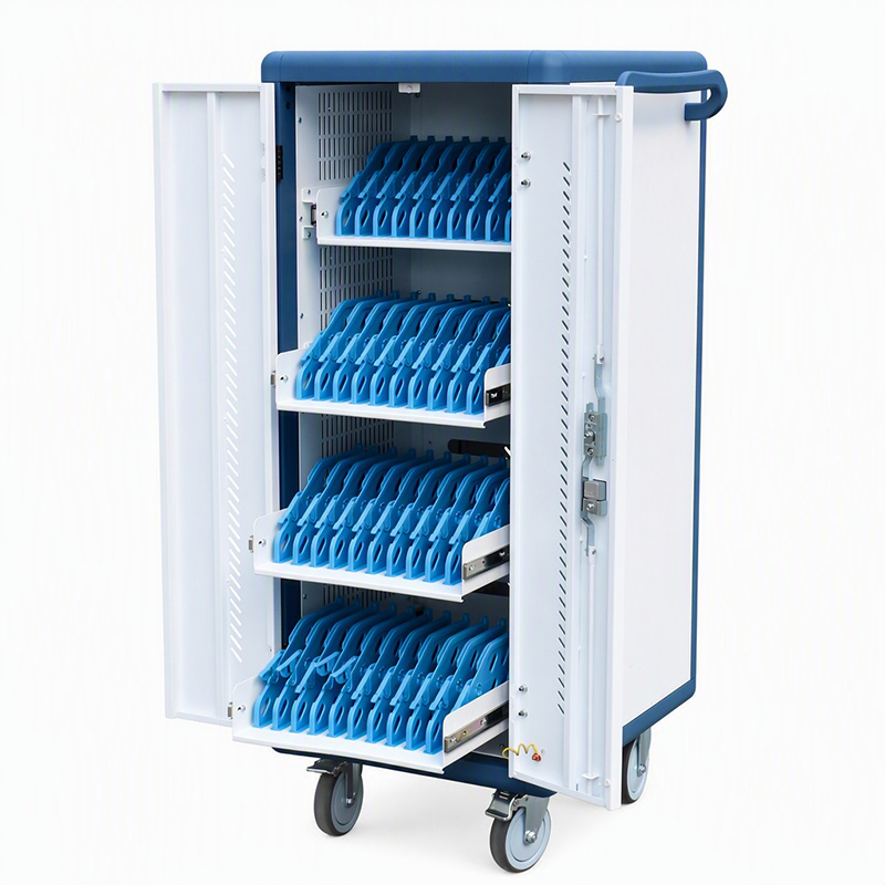 AD Aluminum alloy Series 40 way AC charging charging cart with Drawer