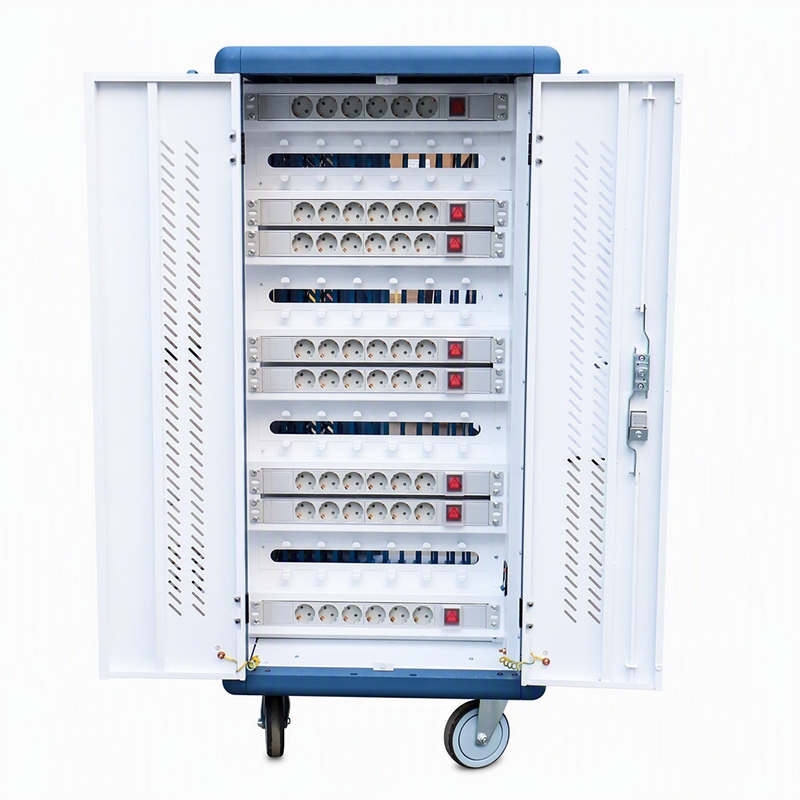 AD Aluminum alloy Series 48 way AC charging charging cart with Drawer