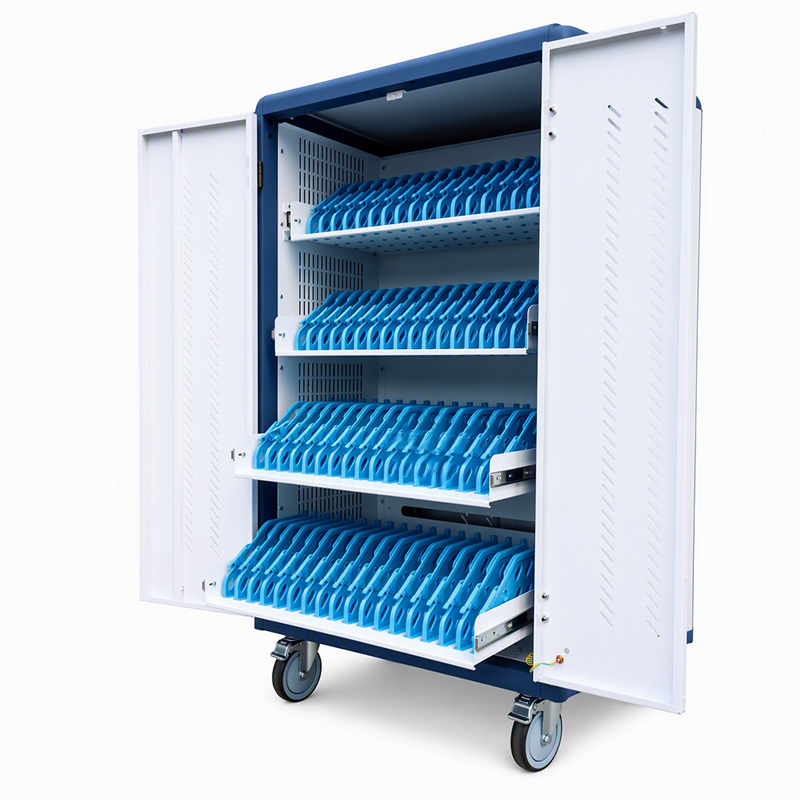 AD Aluminum alloy Series 64 way AC charging charging cart with Drawer