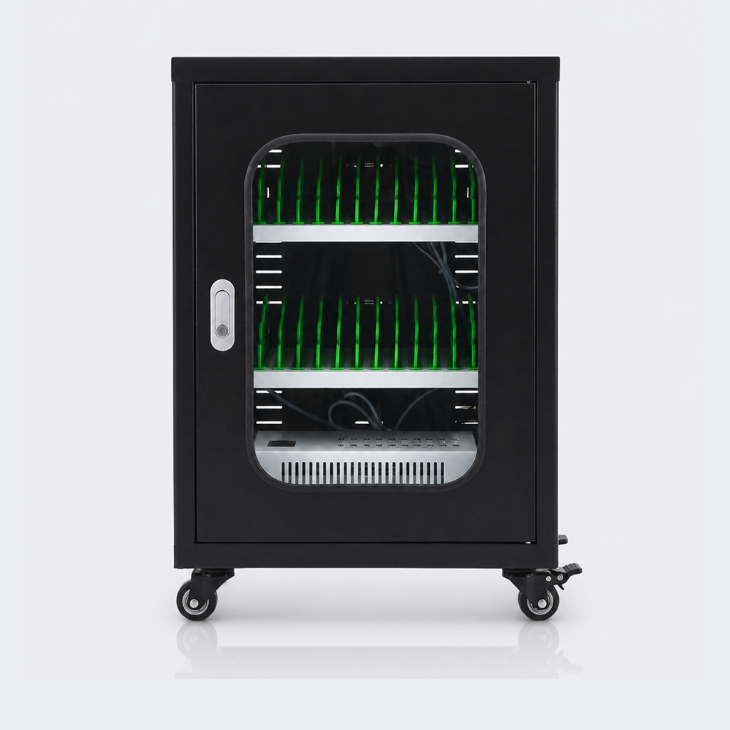 30-Slot Dual-Tier cell charging lockers