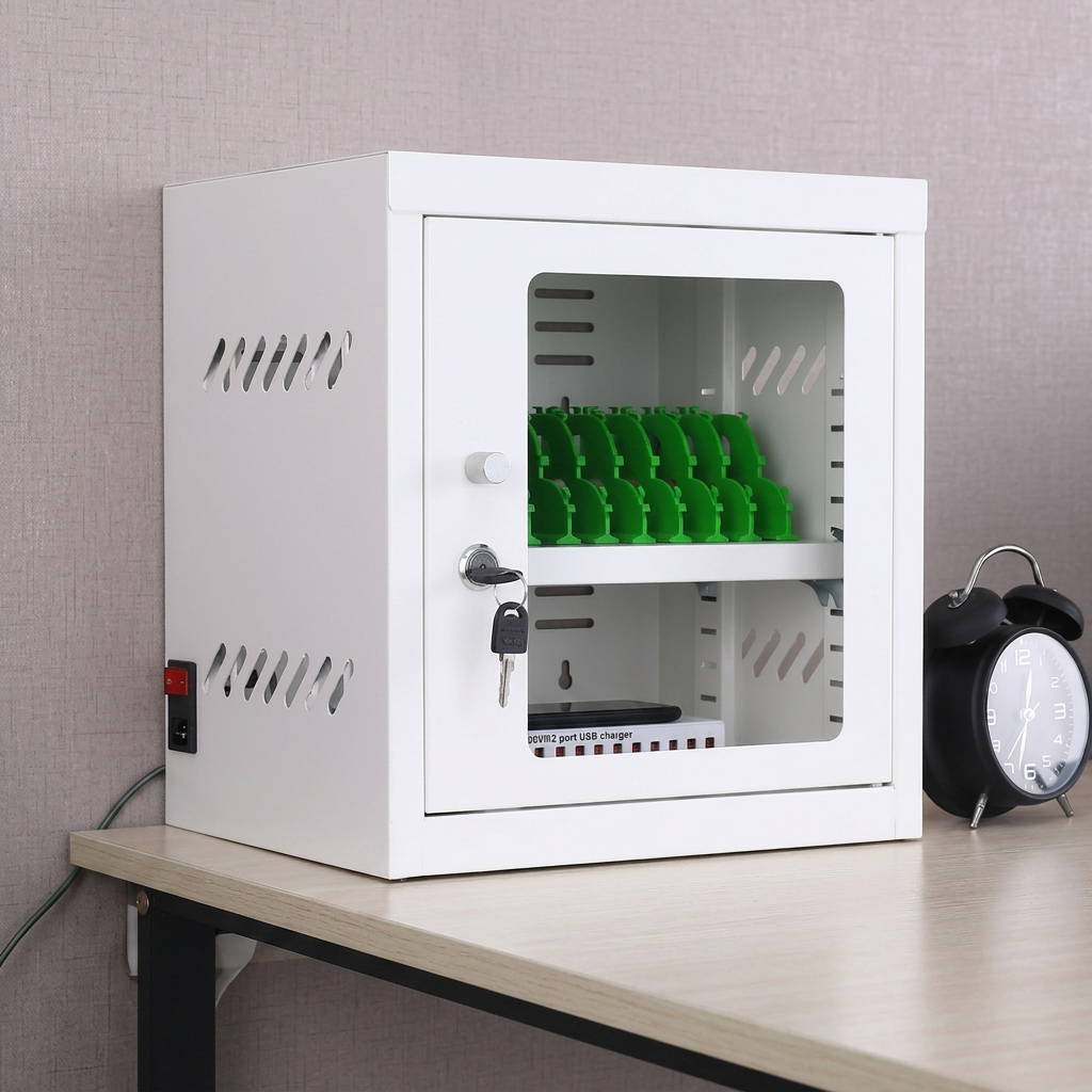 12-Slot Desktop lockable cell phone charging station