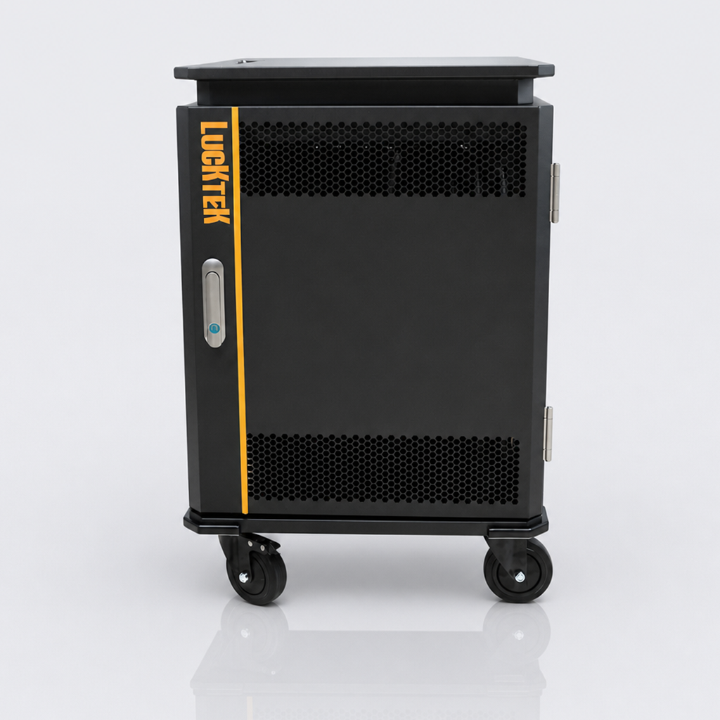 20-Slot Type-C 65W Charging Cart on Wheels with Power Strip