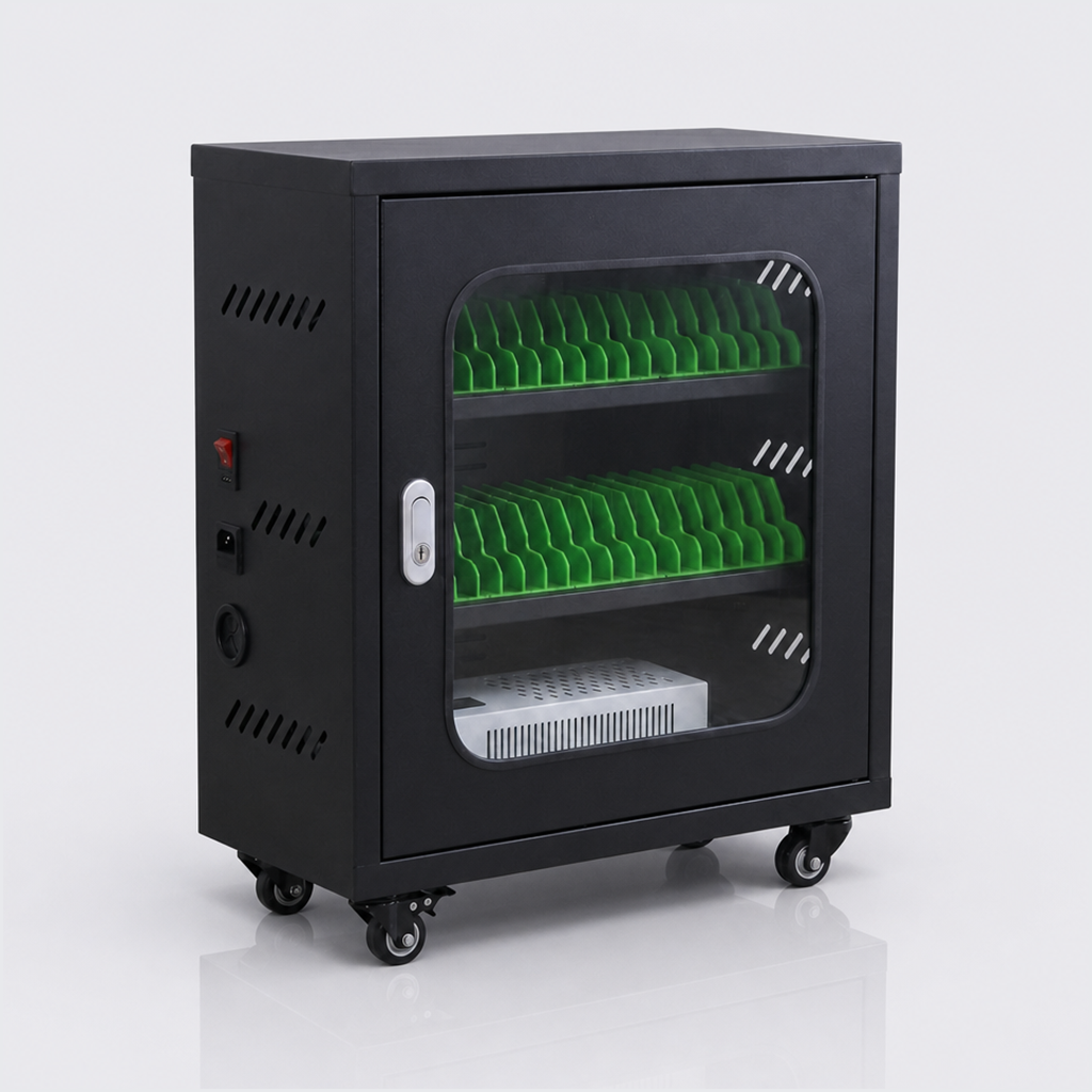 40-Slot Dual-Tier Wide-Body mobile phone lockers with chargers