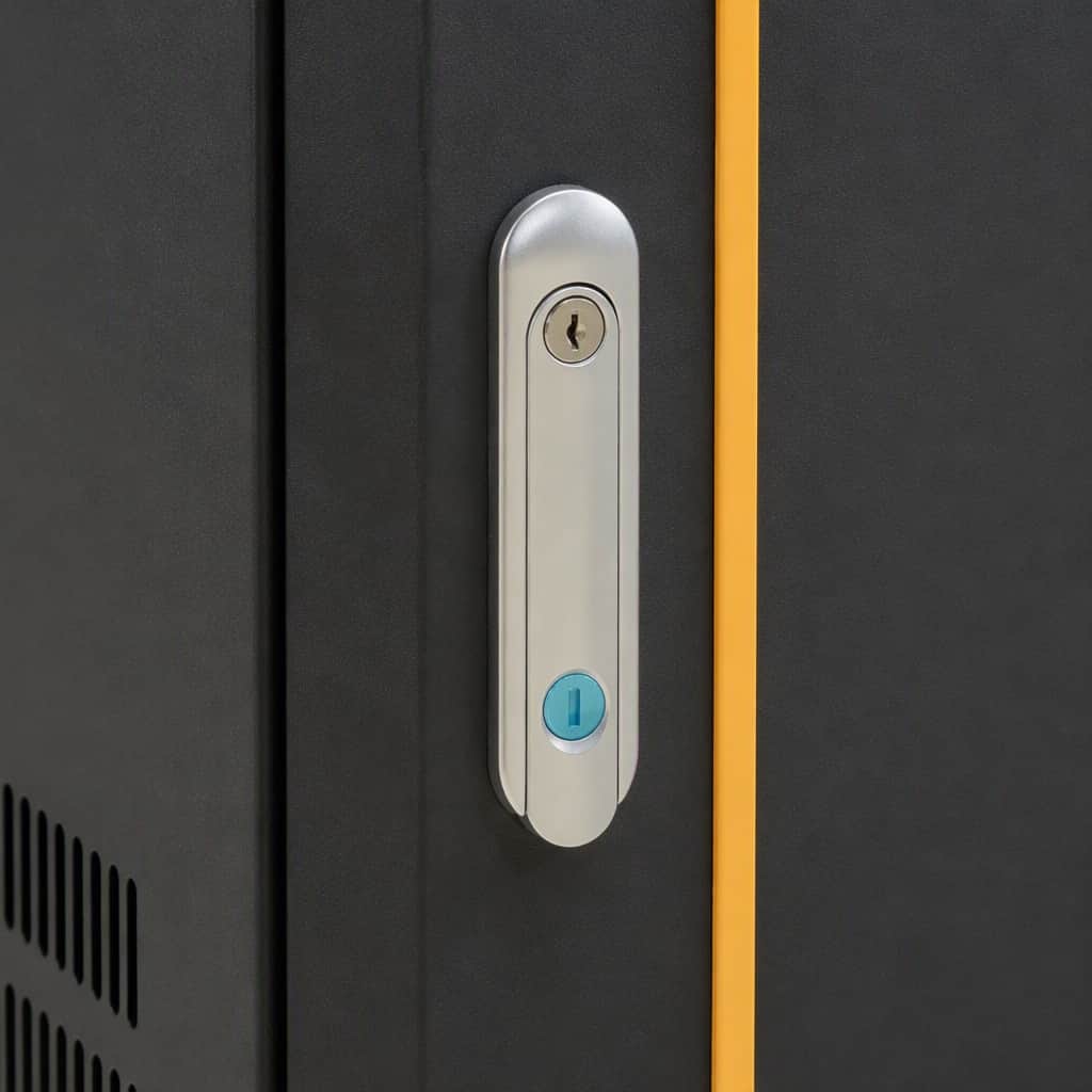 Secure multiple lock options for 65W Type-C charging cart