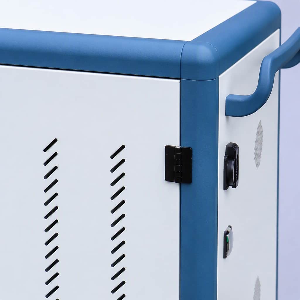 30 way AC Laptop Charging Cart Built with a cold-rolled steel structure